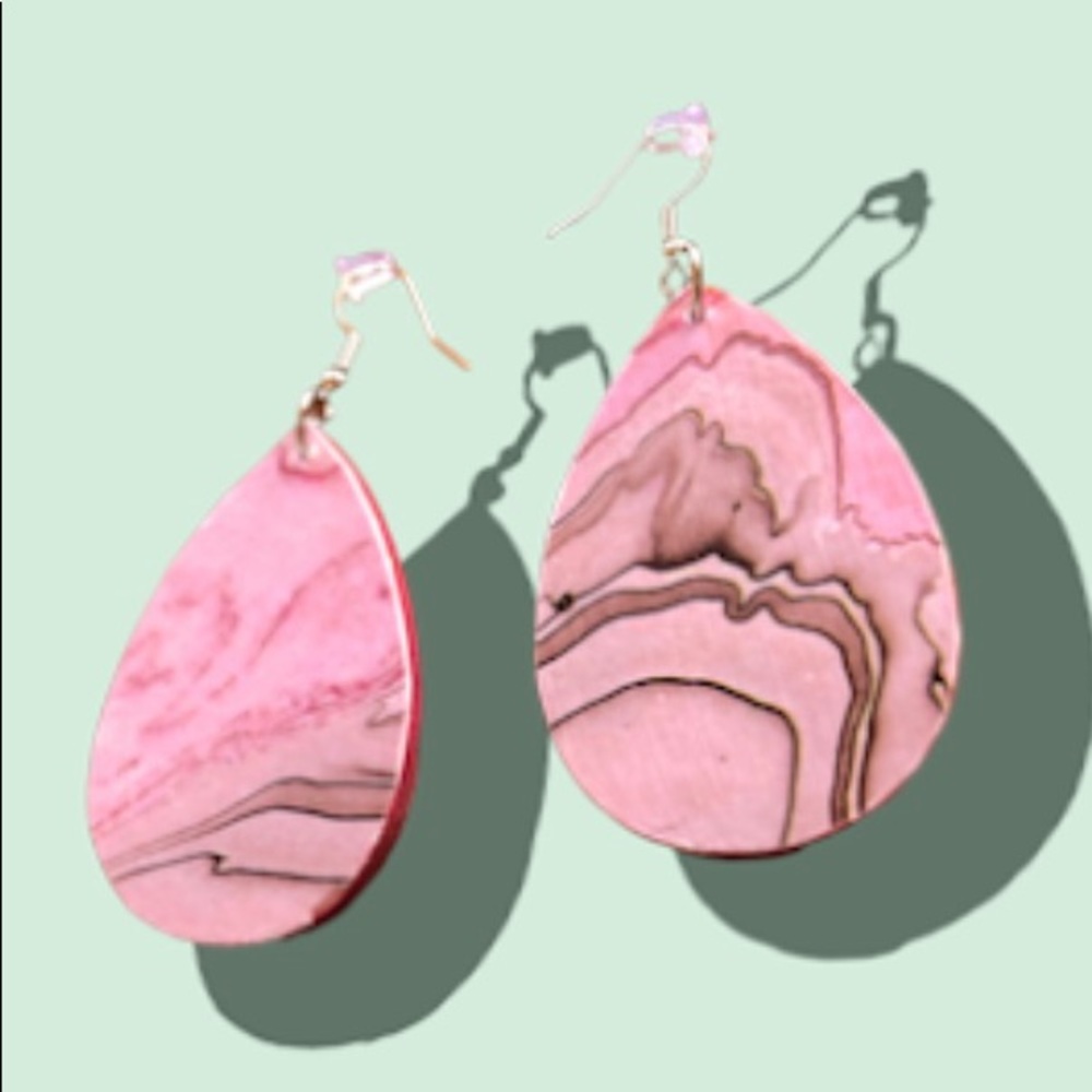 Watercolor painting earring